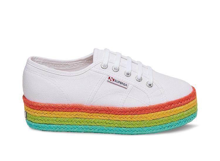 Superga 2790 Cotcoloropew Multi - Womens Superga Platform Shoes